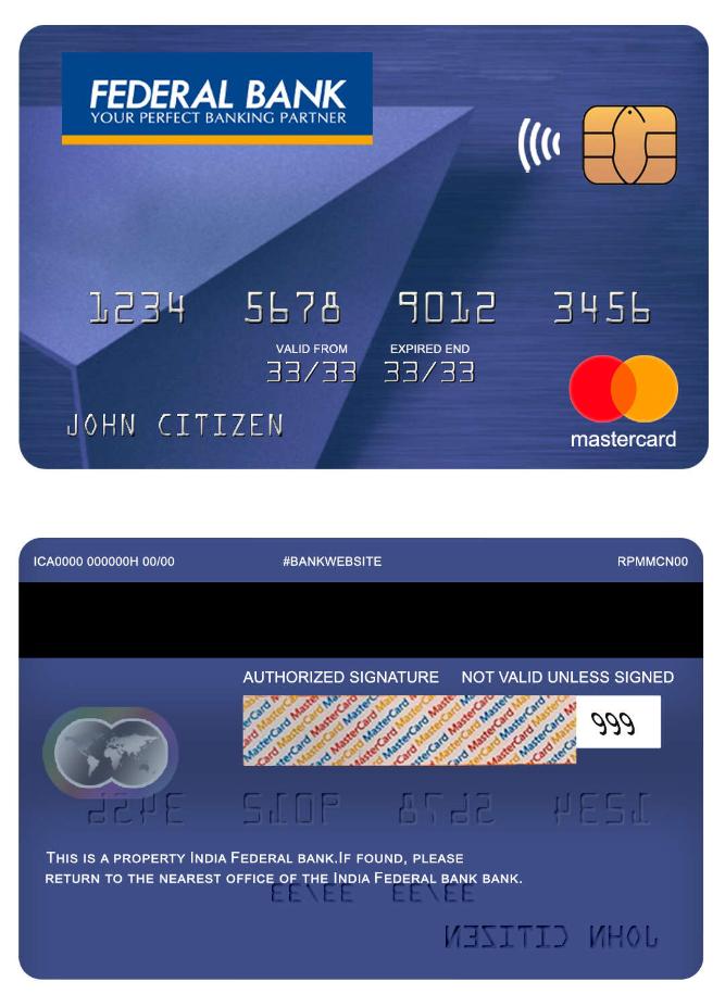 India Federal bank mastercard